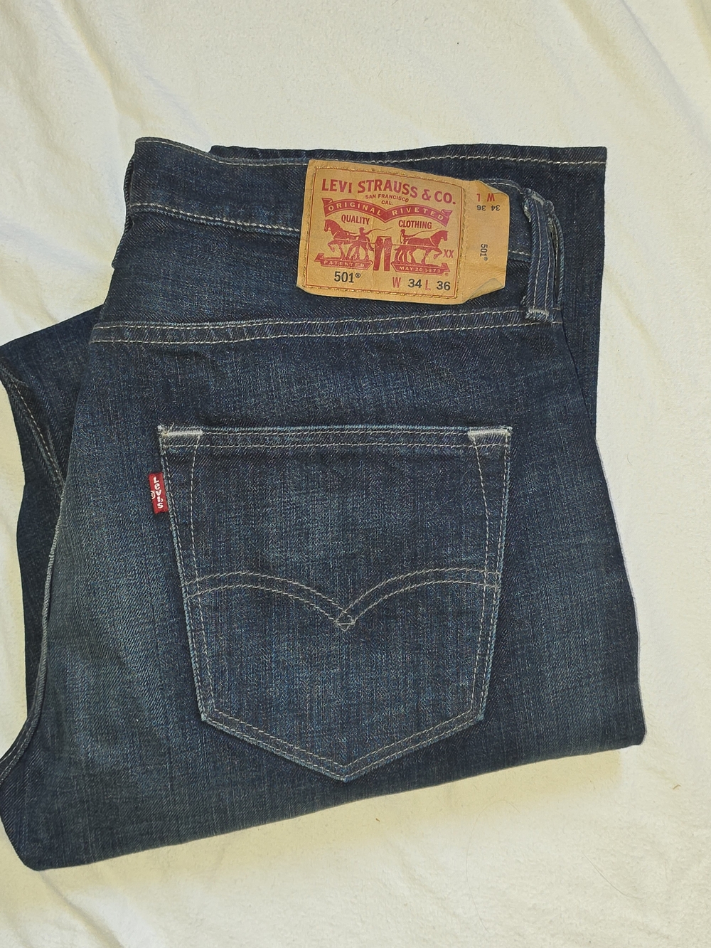 Levi's 501 Men’s Dark Blue Denim Jeans